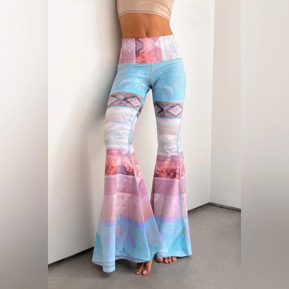 Teeki Tarot Magic Long Bell Bottom Flare Pants - Picture 1 of 9